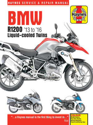 cover image of BMW R1200 dohc liquid-cooled Twins (13--16) Haynes Repair Manual